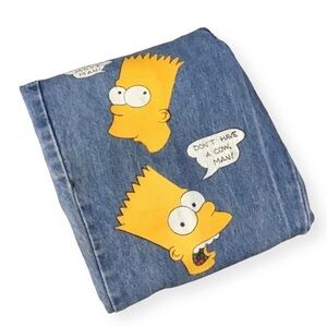 Vintage 90’s StickShift Bart Simpson High Rise Jeans.